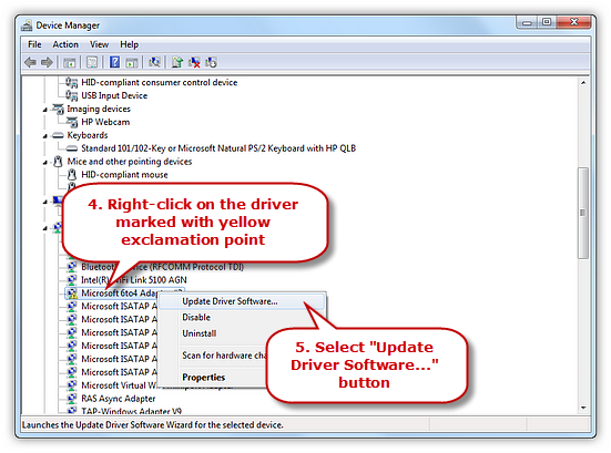 Choose the Specified Driver